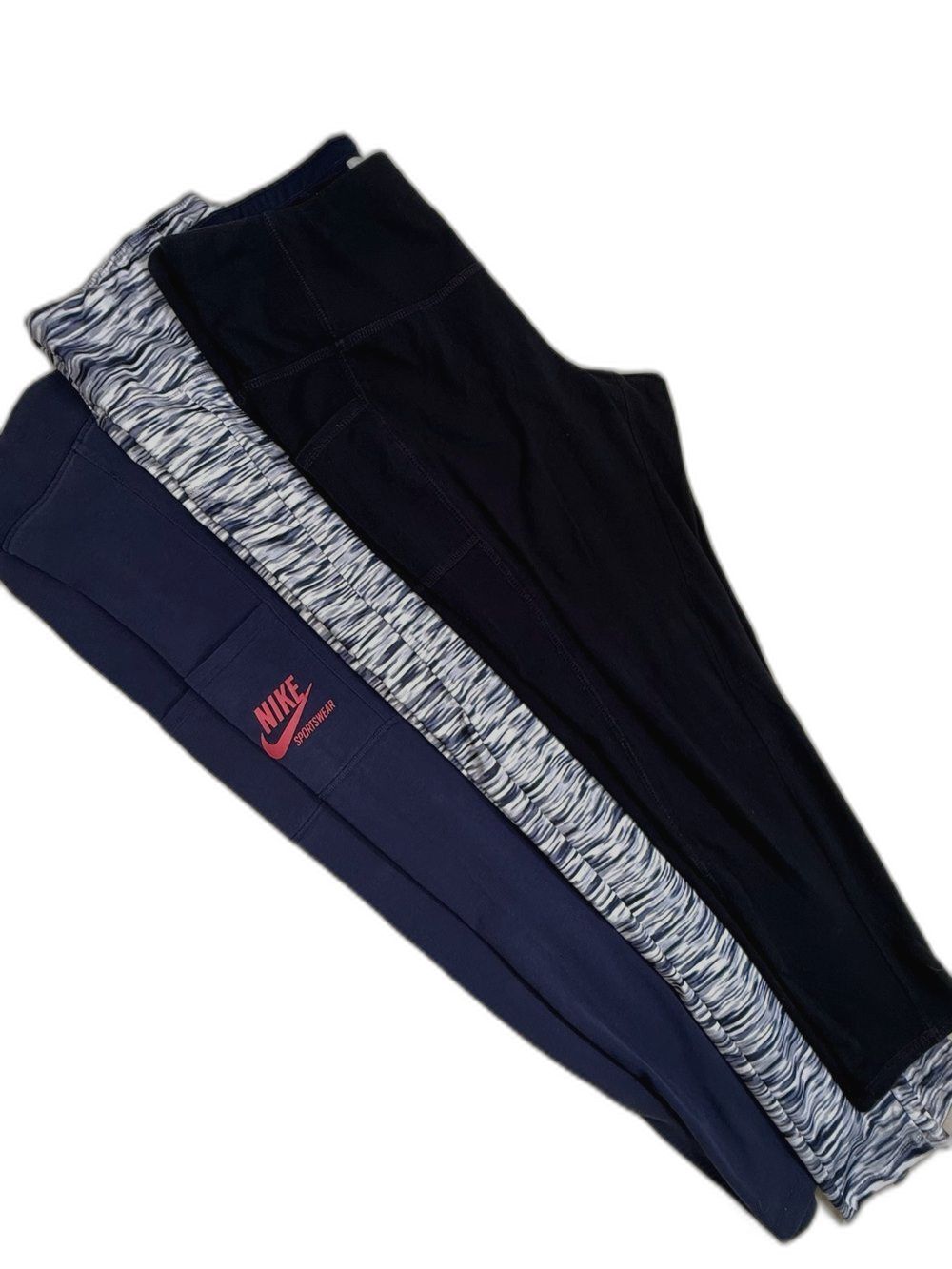 Bundle 3 Pairs Women’s Leggings Nike, Chicos, Navy Blue Plus Size fit like 2X